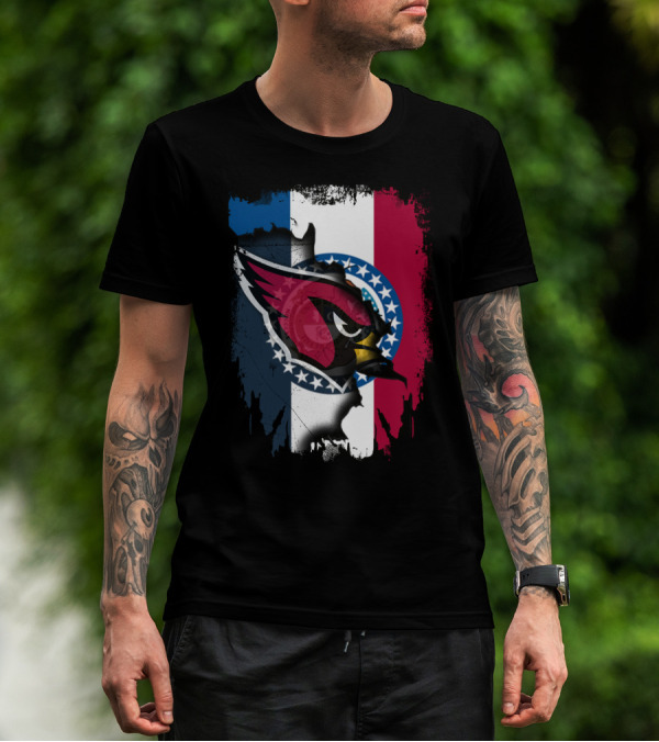 Together Missouri Cardinals State Pride Flag Fusion T-Shirt
