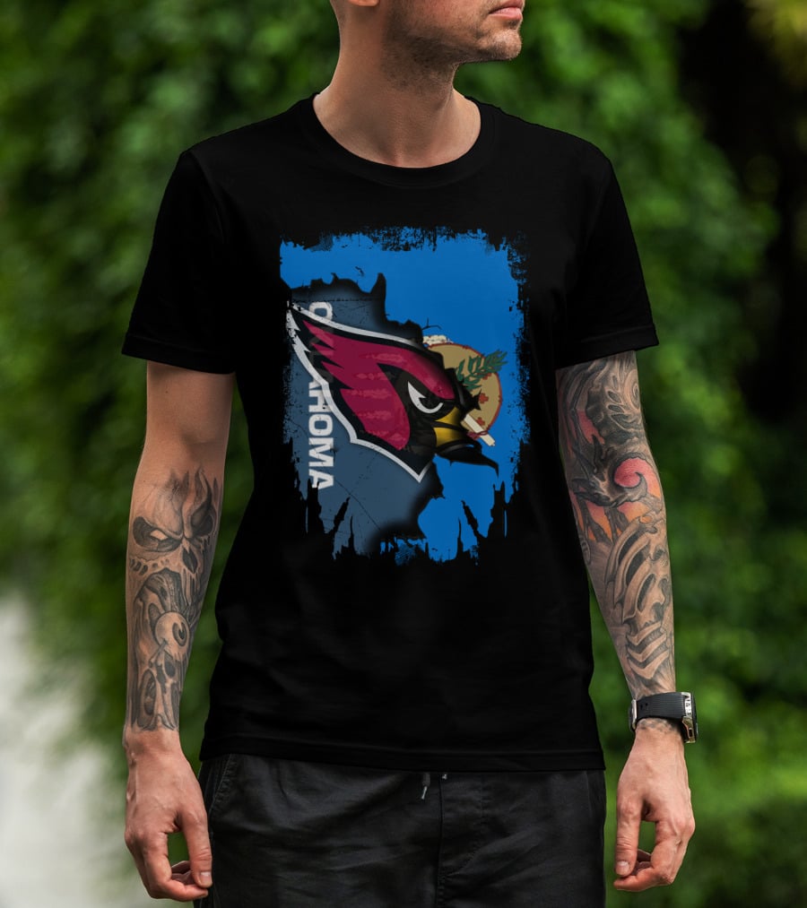 Oklahoma Cardinals Fusion With State Flag Elements T-Shirt