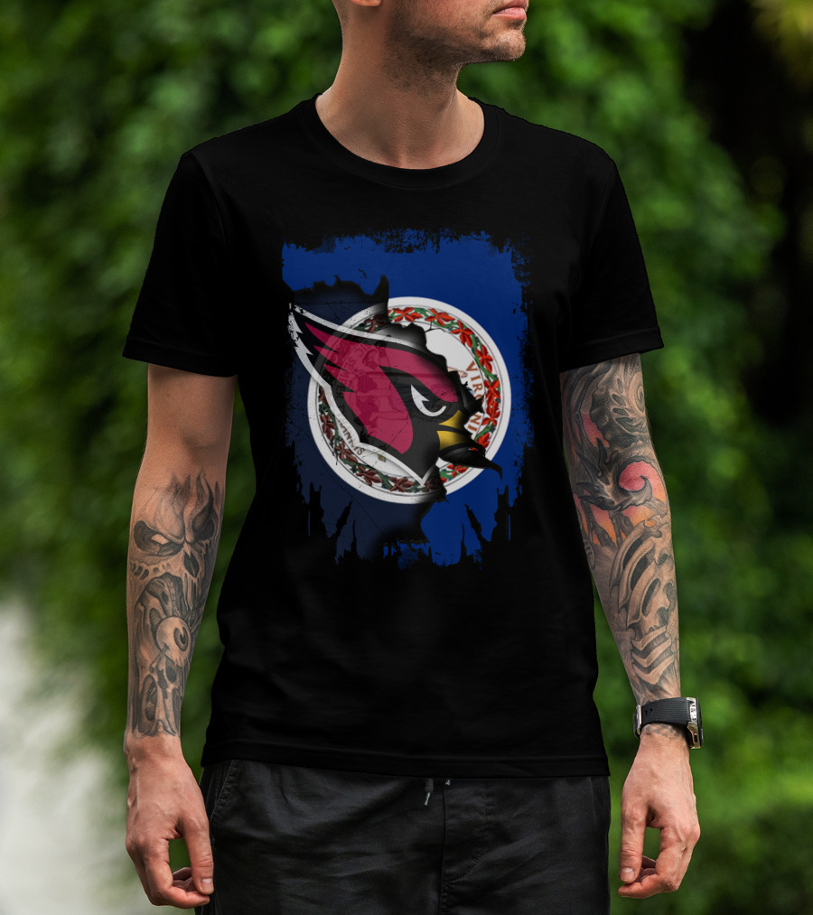 Virginia State Flag With Cardinals T-Shirt