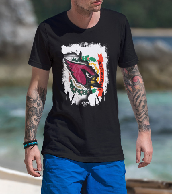 State Of West Virginia Cardinals Vintage Emblem T-Shirt