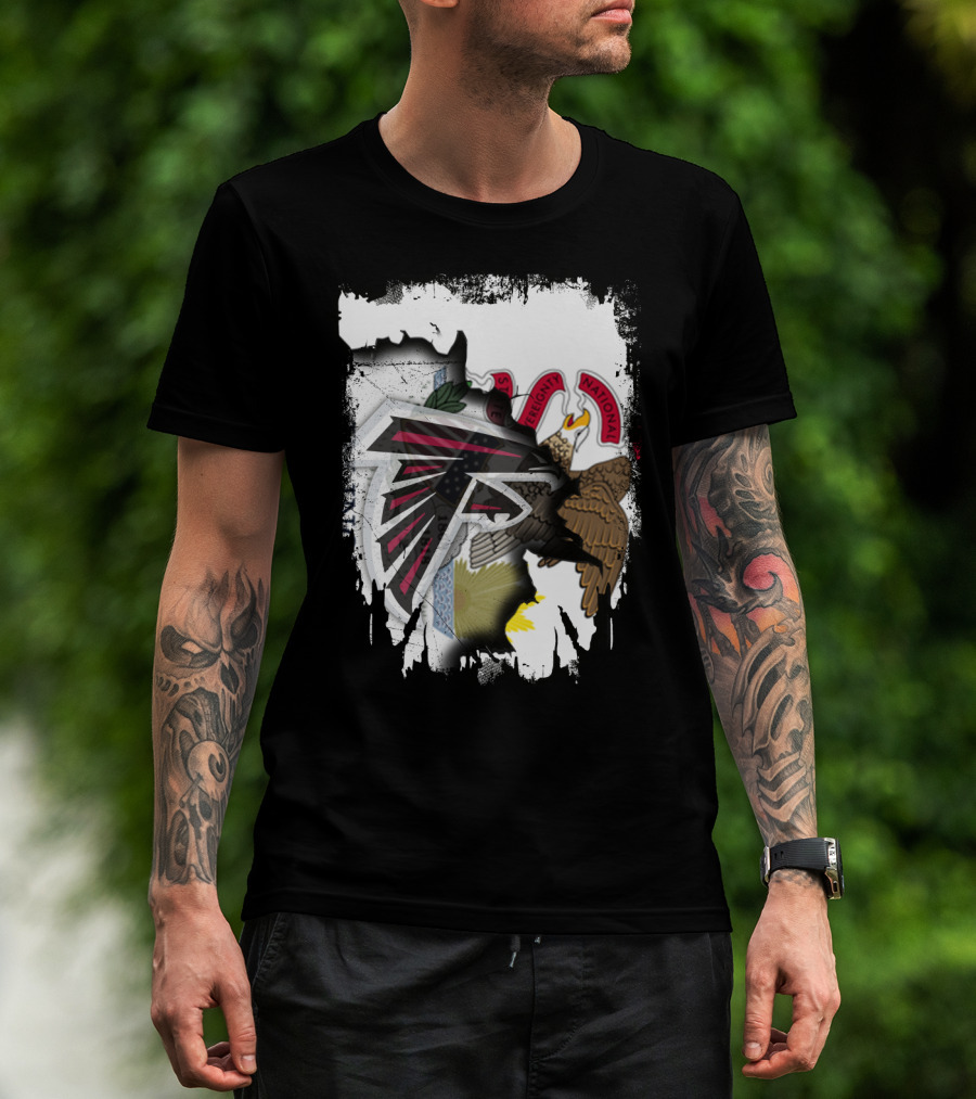 Illinois State Flag And Falcons Logo Unity T-Shirt