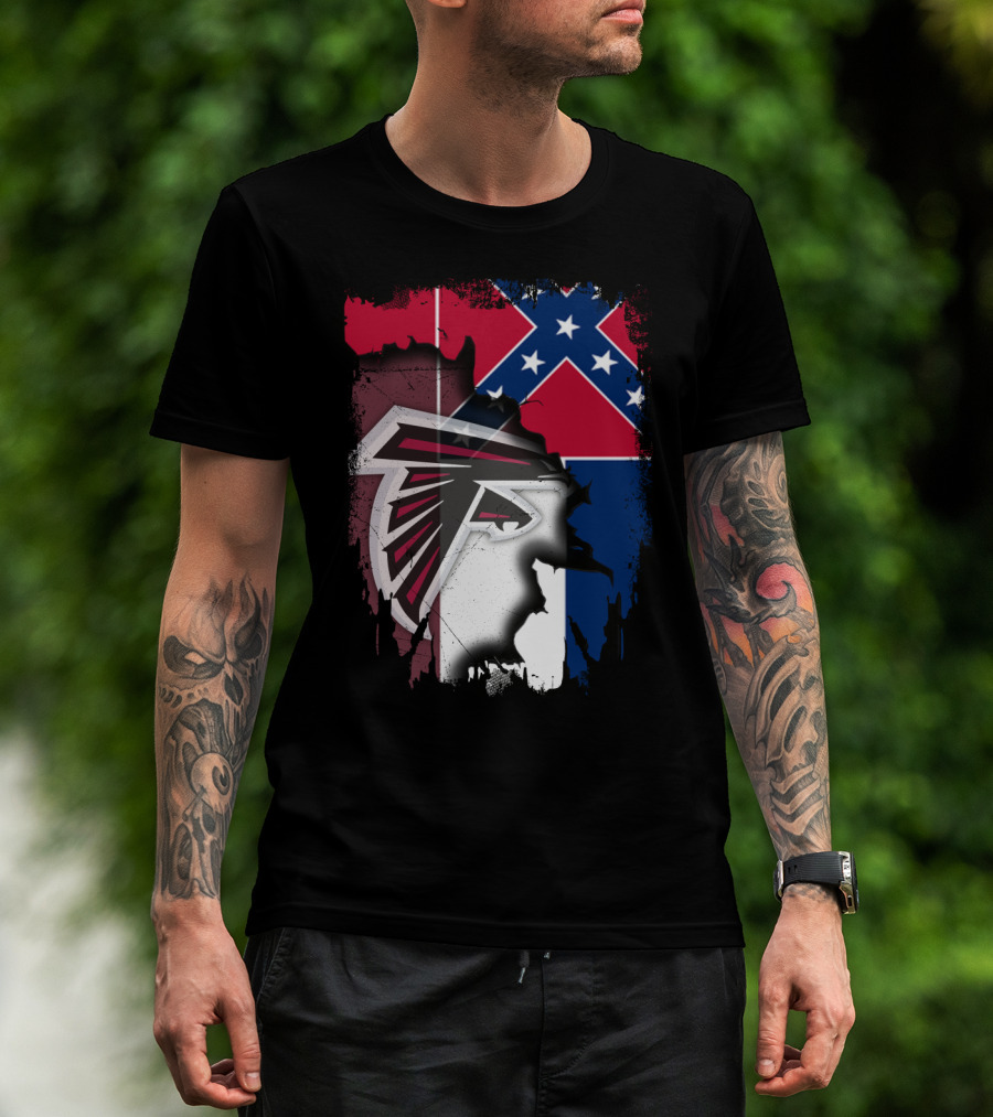 Falcons Confederacy Flag Mississippi Collaboration T-Shirt