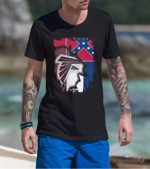 Falcons Confederacy Flag Mississippi Collaboration T-Shirt