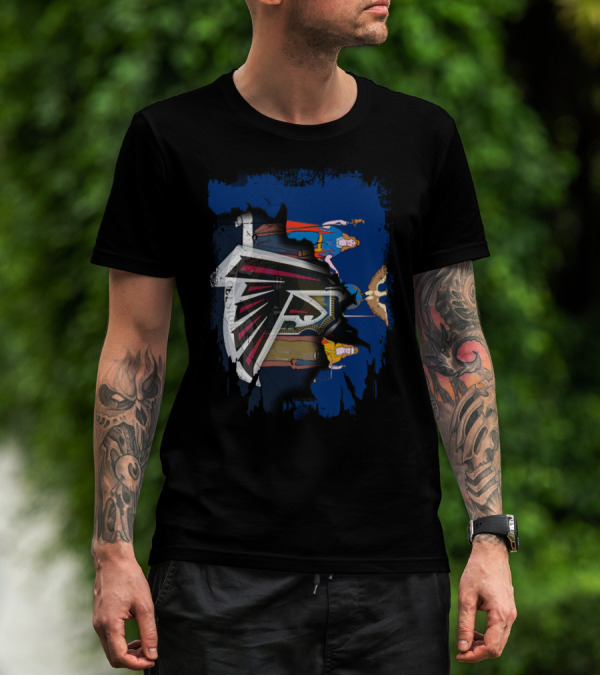 Together New York With Falcons Justice League NFL Mashup T-Shirt