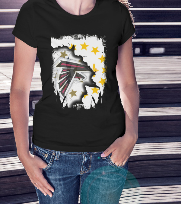 Rhode Island Stars With Falcons Logo Blended T-Shirt