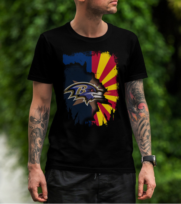 Arizona Meets Baltimore Ravens Team Pride Fan T-Shirt