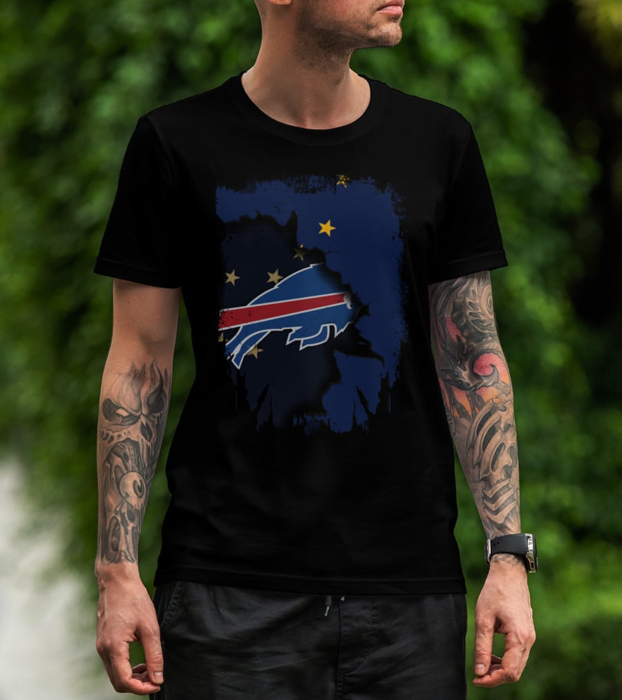 Alaska And Buffalo Bills United Under The Stars T-Shirt