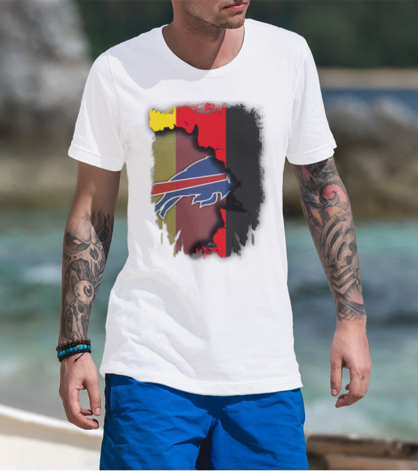 Germany Flag With Buffalo Bills Logo Integration T-Shirt