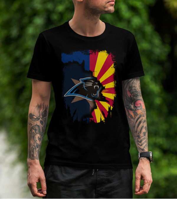 Arizona Panthers Unity With Sunburst Flag T-Shirt