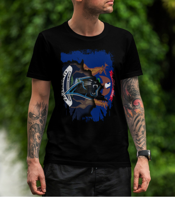 Together Michigan With Panthers Logo And Michigan State Flag Elements T-Shirt