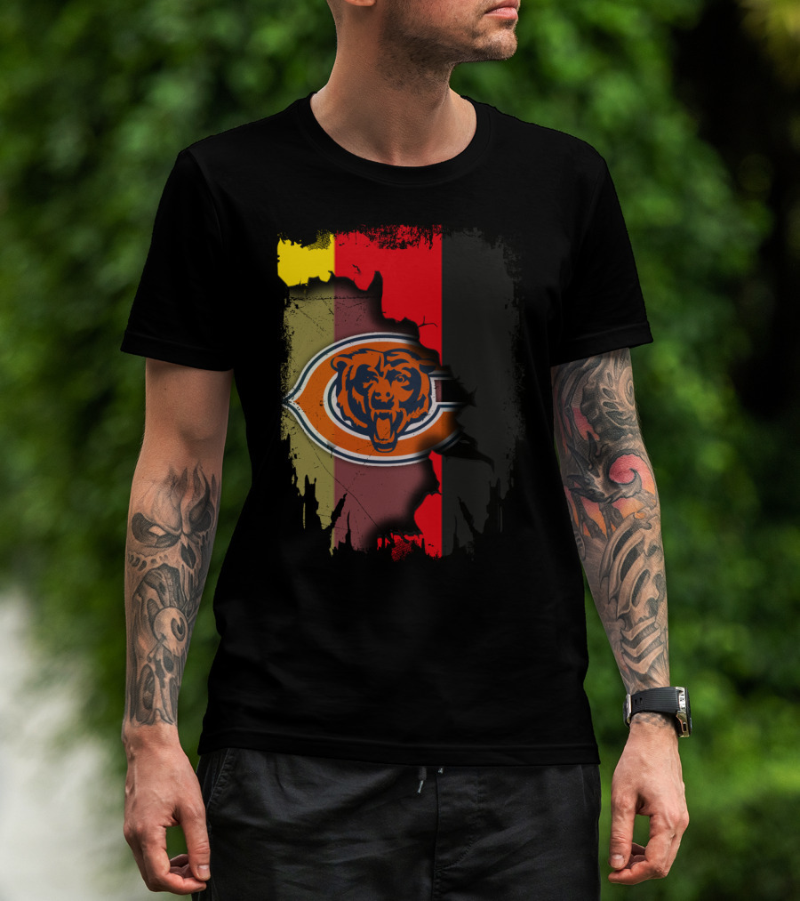 Chicago Bears Germany Flag Fusion T-Shirt