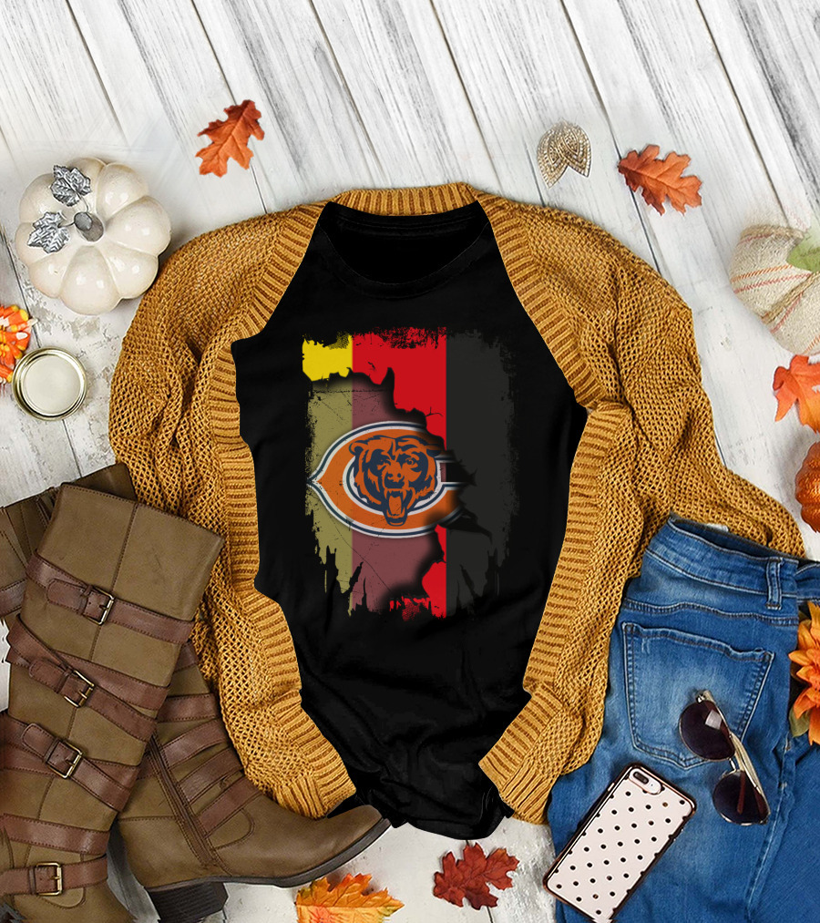 Chicago Bears Germany Flag Fusion T-Shirt