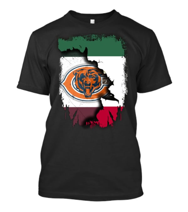 Together Mexico Bears Flag Icon Rip T-Shirt