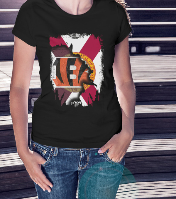 Florida State Seal And Bengals NFL Team Mashup T-Shirt