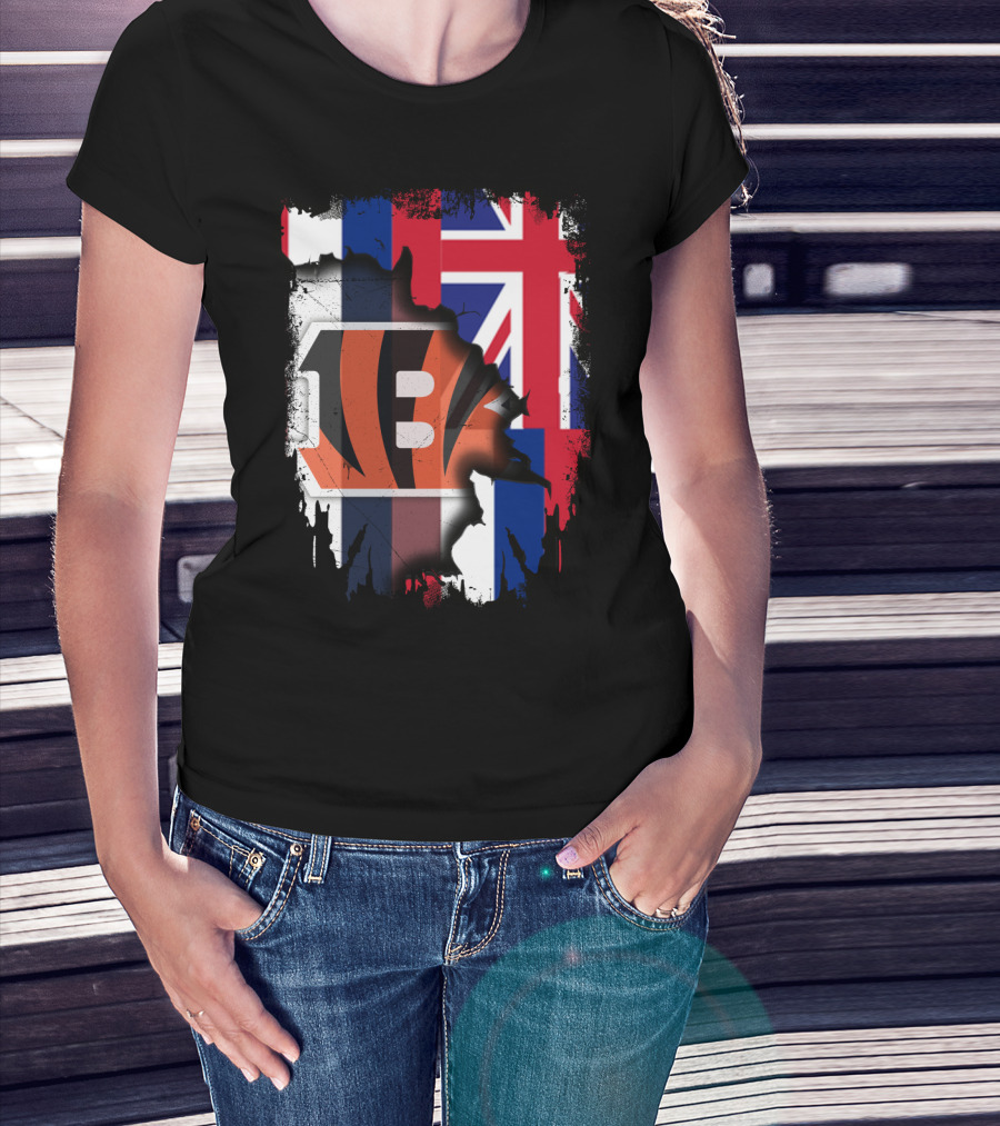 Together Hawaii Bengals Union Flag Fusion T-Shirt