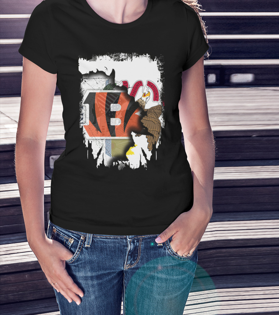 Illinois State Pride With Cincinnati Bengals Logo And Seal T-Shirt