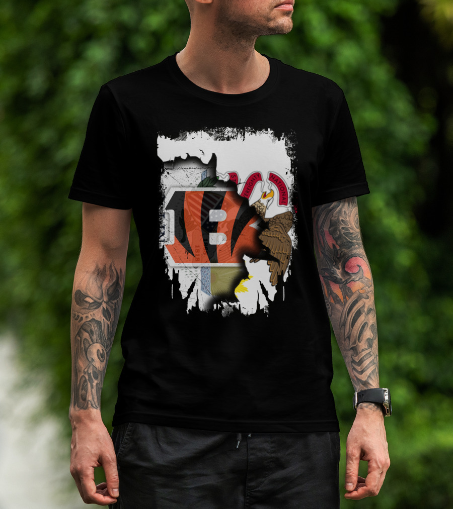 Illinois State Pride With Cincinnati Bengals Logo And Seal T-Shirt