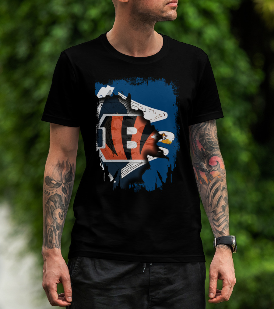 Together Louisiana Bengals Eagles Unity T-Shirt