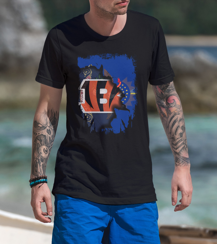 North Dakota State Pride With Cincinnati Bengals T-Shirt