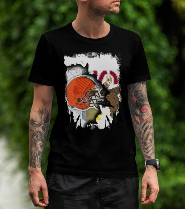Together Illinois Integrity With Browns Helmet Eagle T-Shirt