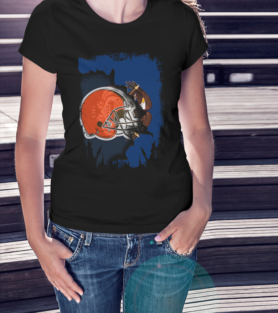 Together Utah Browns Helmet And Eagle T-Shirt