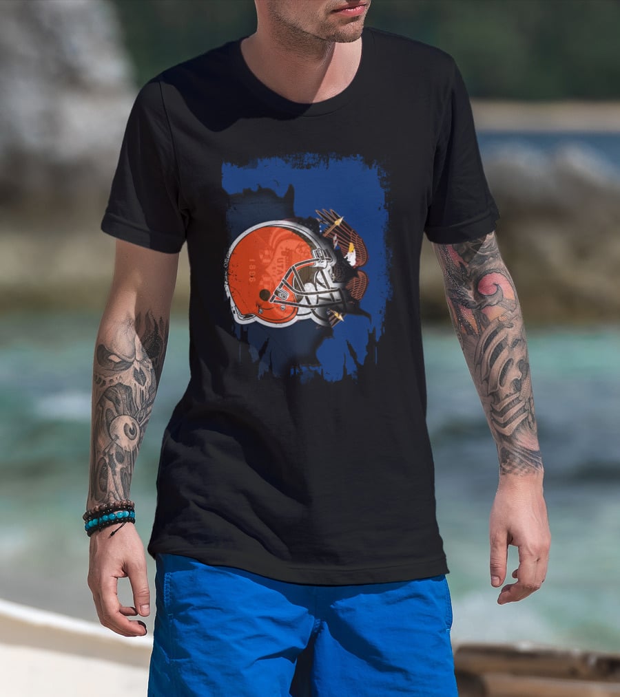 Together Utah Browns Helmet And Eagle T-Shirt