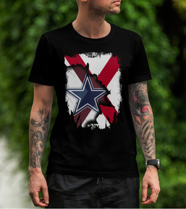 Dallas Cowboys And Alabama Pride Crossover T-Shirt