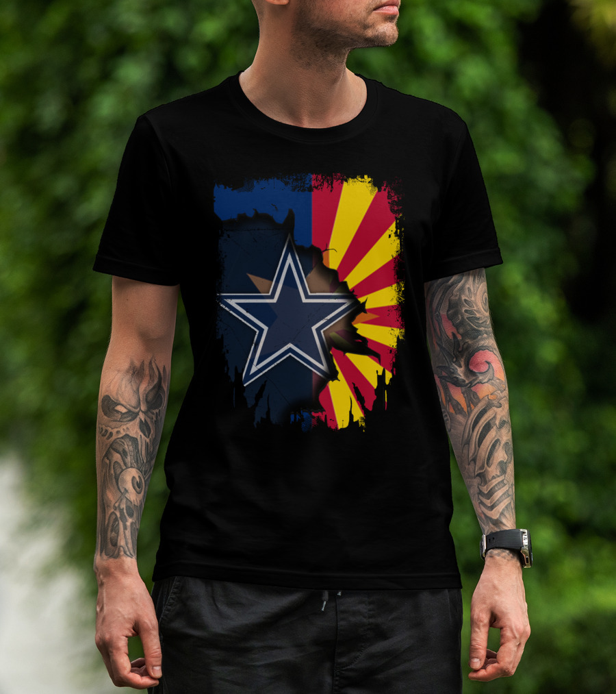 Cowboys Star Over Arizona Sunburst Together T-Shirt