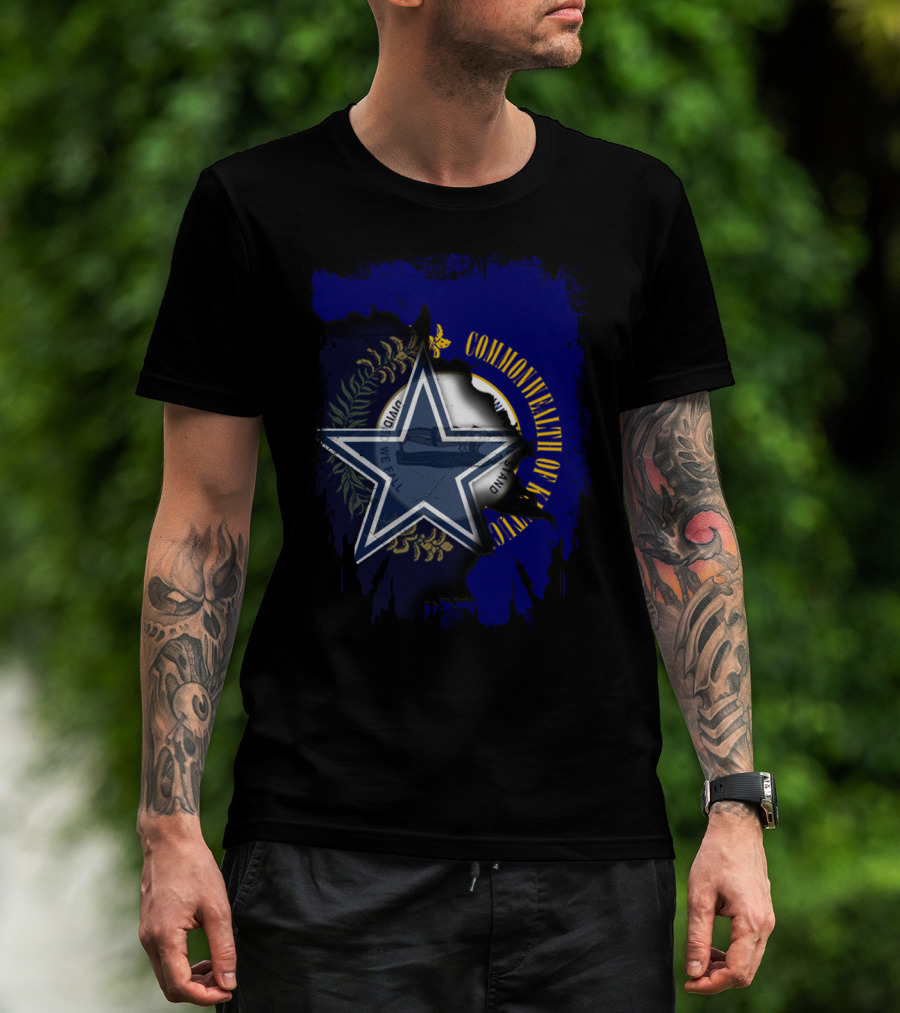 Commonwealth Of Kentucky Dallas Cowboys Star Emblem Fusion T-Shirt