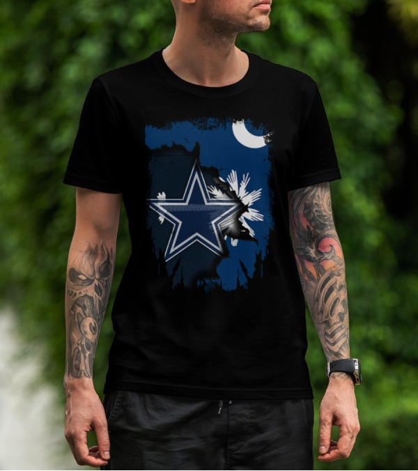 Together South Carolina Cowboys Star And Crescent Moon T-Shirt