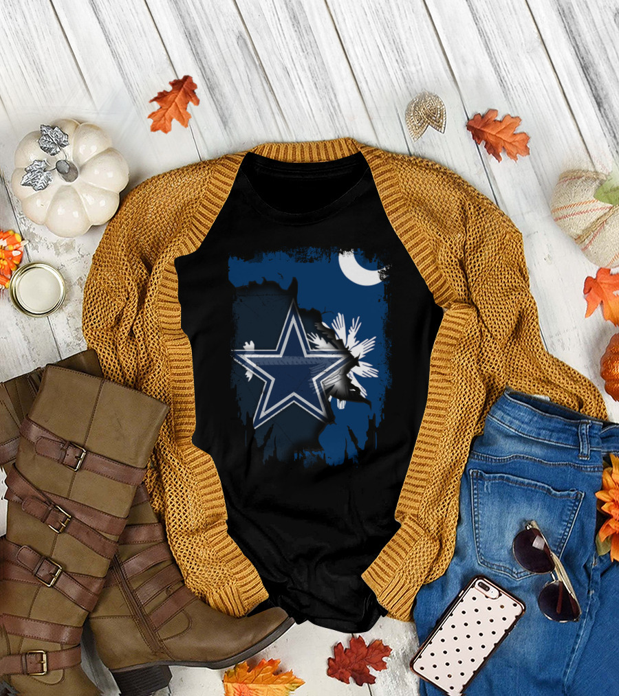 Together South Carolina Cowboys Star and Crescent Moon T-Shirt