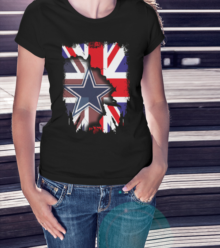 United Kingdom Dallas Cowboys Union Jack Star Combination T-Shirt