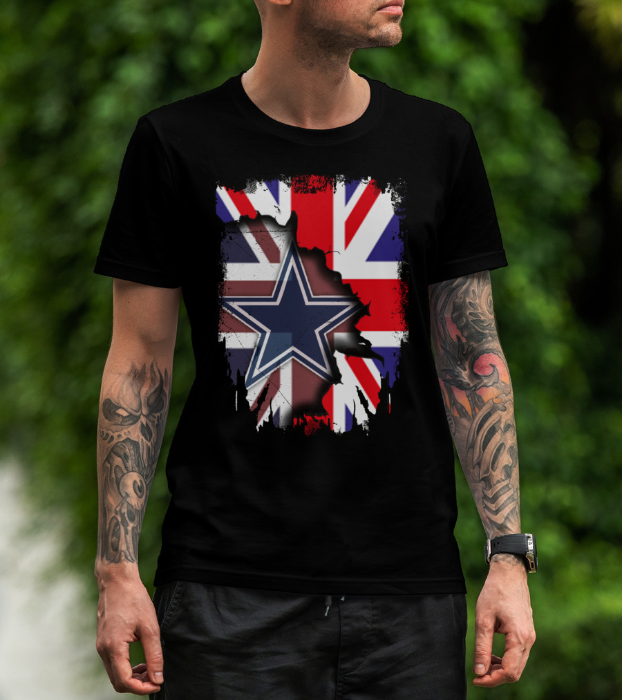 United Kingdom Dallas Cowboys Union Jack Star Combination T-Shirt