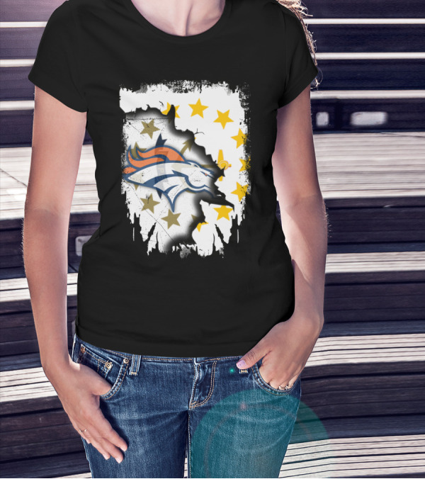 Together Rhode Island Broncos Stars Map T-Shirt