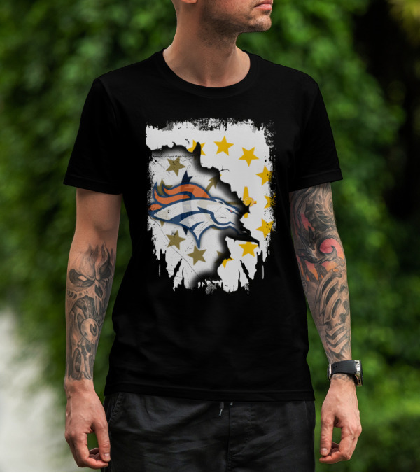 Together Rhode Island Broncos Stars Map T-Shirt