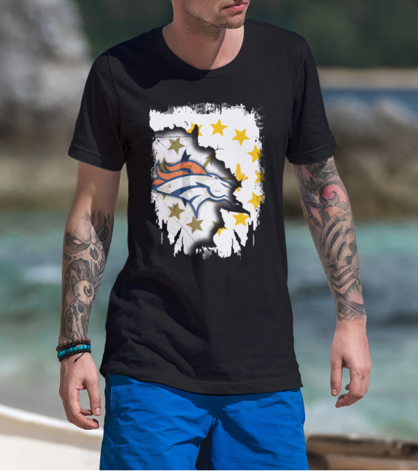 Together Rhode Island Broncos Stars Map T-Shirt