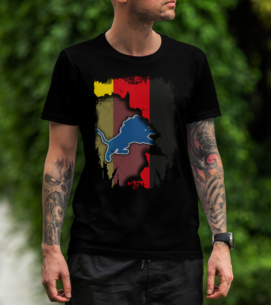 Together Germany Flag With Blue Lions T-Shirt