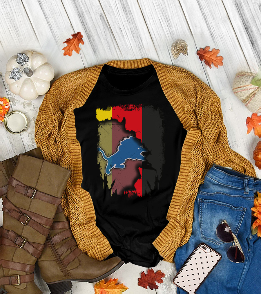 Together Germany Flag With Blue Lions T-Shirt