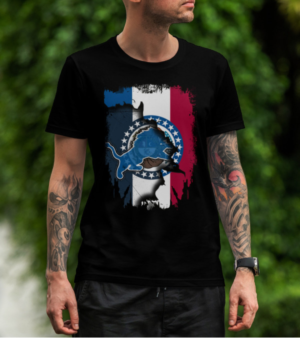 Missouri Lions Team Pride With State Flag Colors T-Shirt