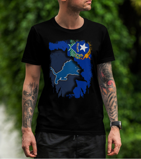 Together Nevada Detroit Lions Nevada State Pride T-Shirt