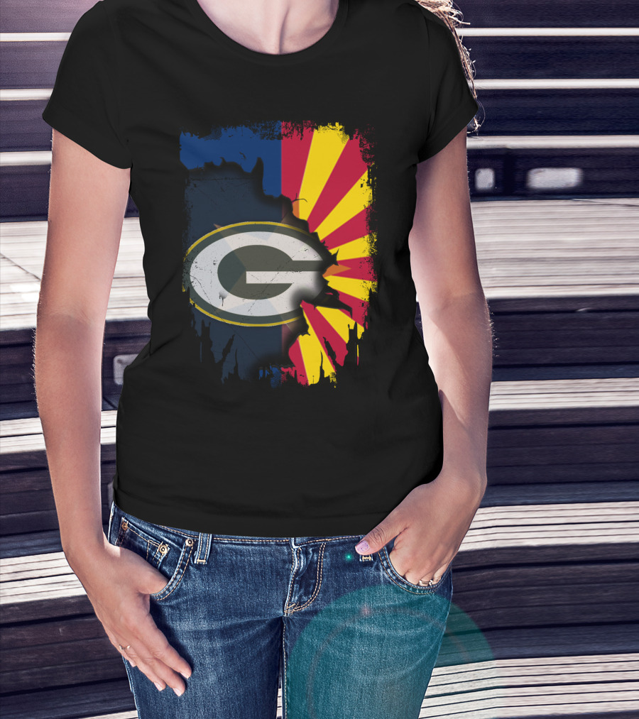 Together Arizona Green Bay Packers Fusion T-Shirt