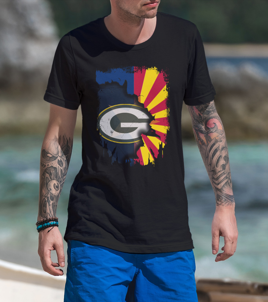 Together Arizona Green Bay Packers Fusion T-Shirt
