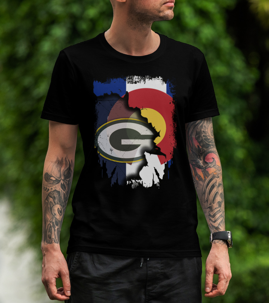 Packers And Colorado Flag Collaboration T-Shirt