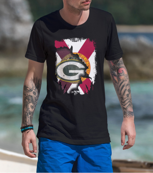 Florida State Outline With Green Bay Packers G T-Shirt