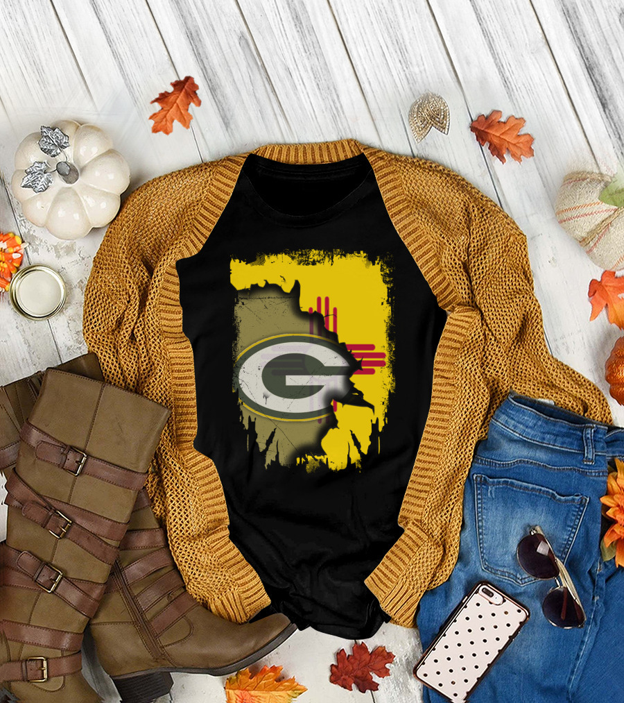 Green Bay Packers New Mexico State Zia Logo Integration T-Shirt