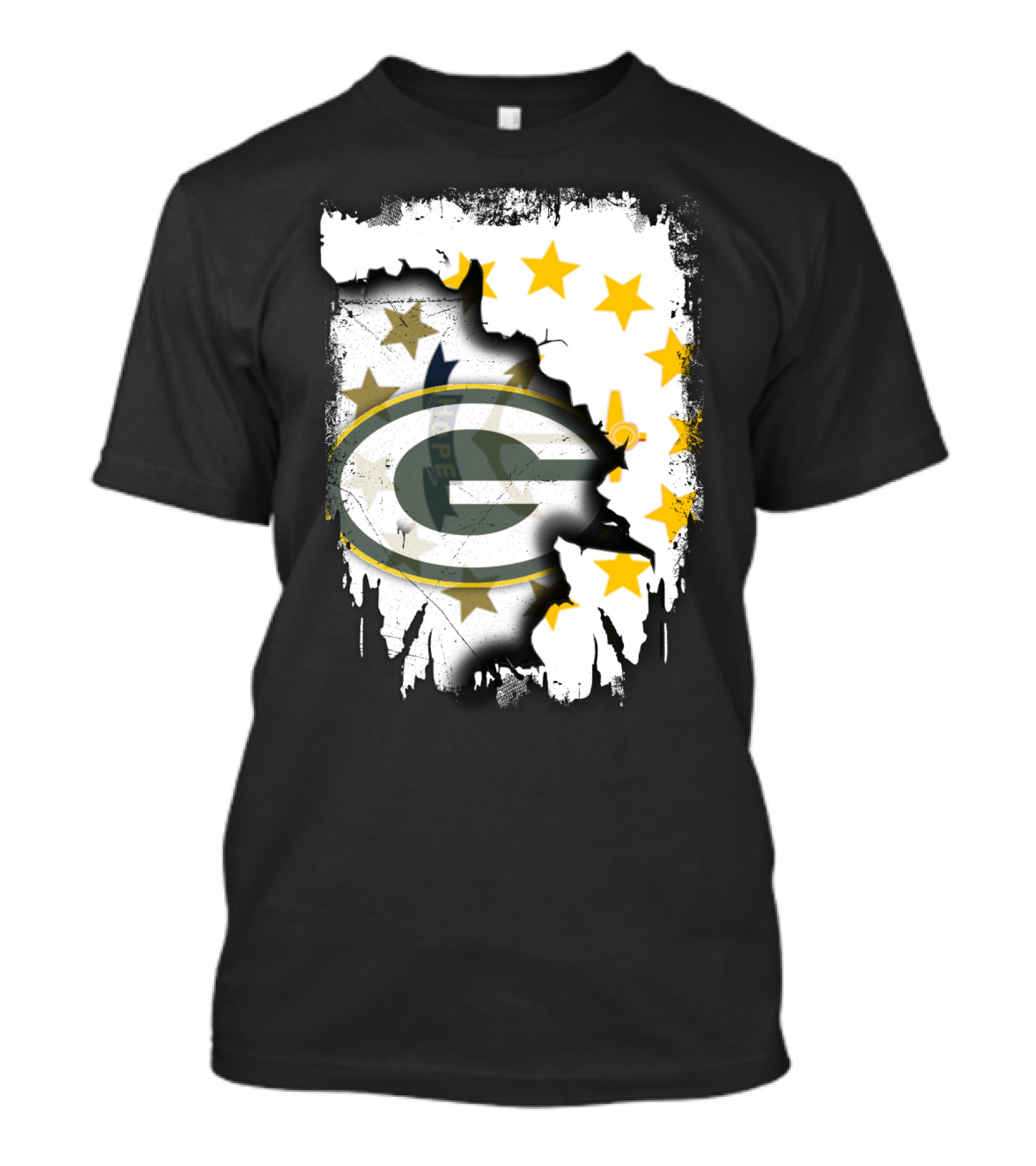 Together Rhode Island With Packers Stars Logo Fusion T-Shirt
