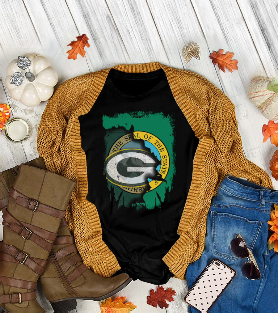 Together Washington State Seal with Packers T-Shirt