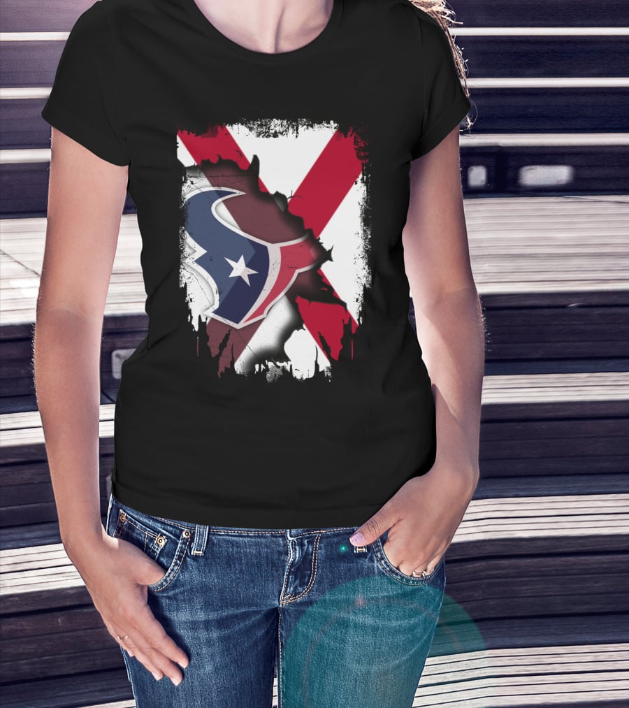 Houston Texans Alabama State Flag Unity T-Shirt