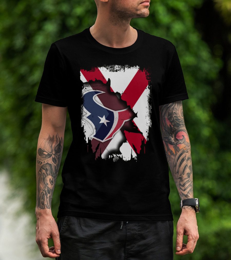 Houston Texans Alabama State Flag Unity T-Shirt