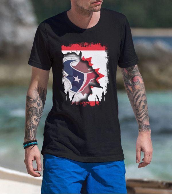 Together Canada With Texans Houston Football Emblem And Canadian Flag Integration T-Shirt